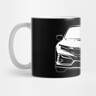 White Civic Type R Sketch Art Mug